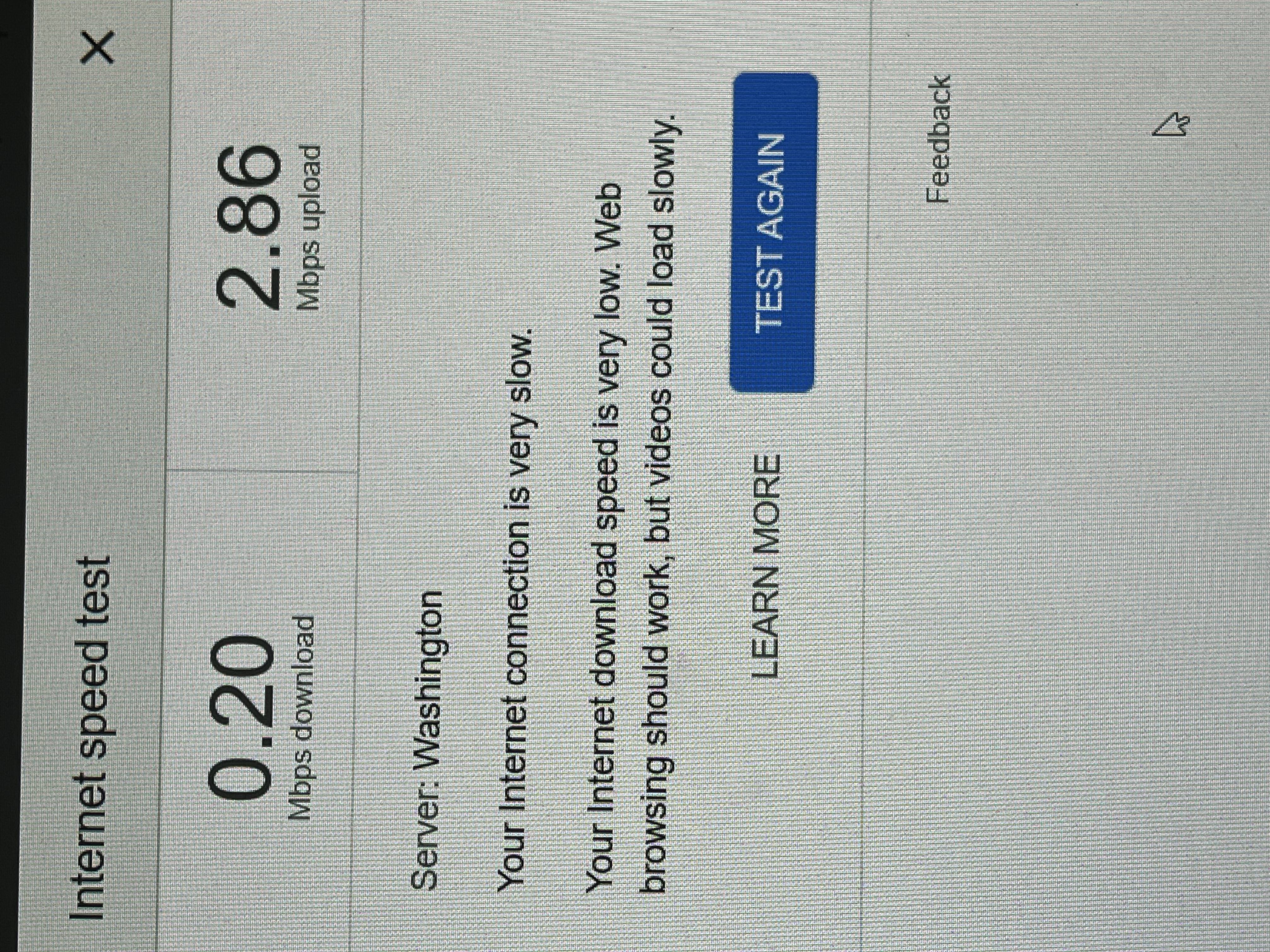 [picture of wifi speed test]